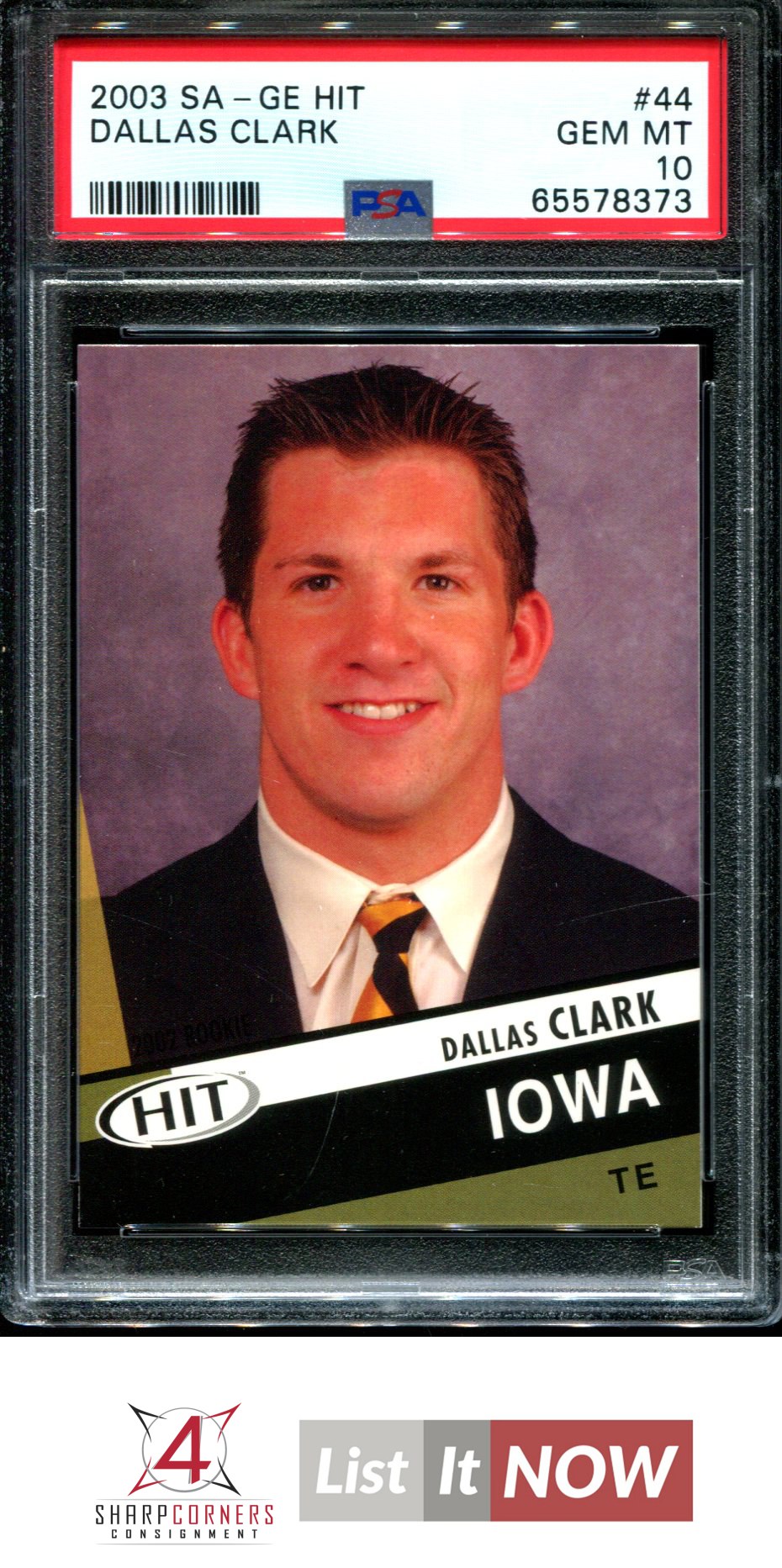 Dallas Clark SA-GE Hit #44 Base